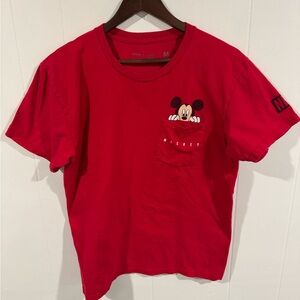 Men’s Mickey Neff Collab Tee Disney Size Medium Pocket Red